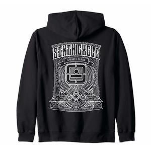 Nahui Ollin Aztec Mayan Pattern - Sixth Cycle ornate logo Zip Hoodie